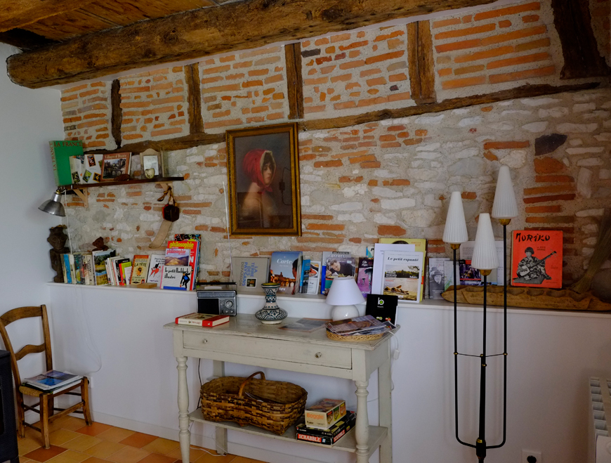 El salón de nuestra casa de huéspedes en Castres