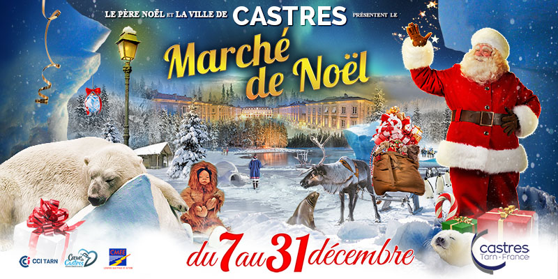 Affiche du marché de Noël de Castres, Tarn